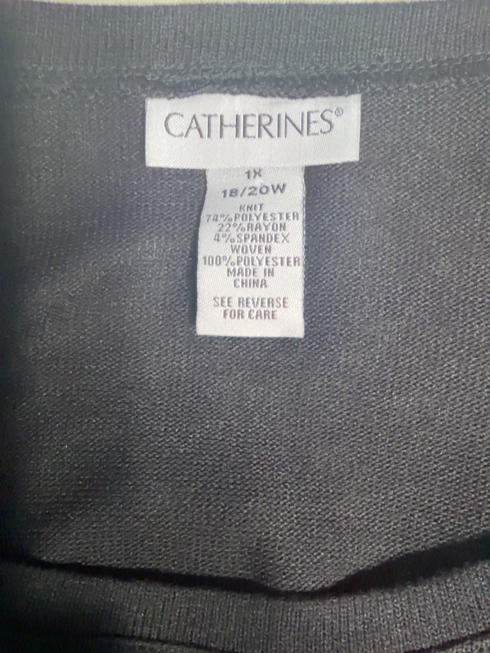 Catherines Plus Size 20w Black Striped Layered Tunic Top - Picture 7 of 7